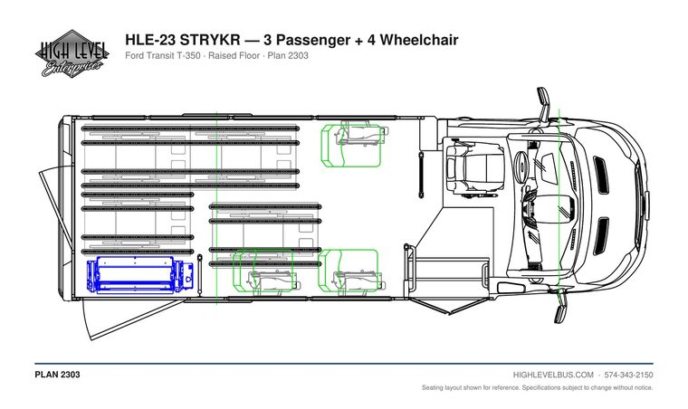 HLE-23 STRYKR — 3 Passenger + 4 Wheelchair seating layout