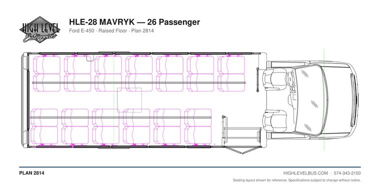 HLE-28 MAVRYK — 26 Passenger seating layout