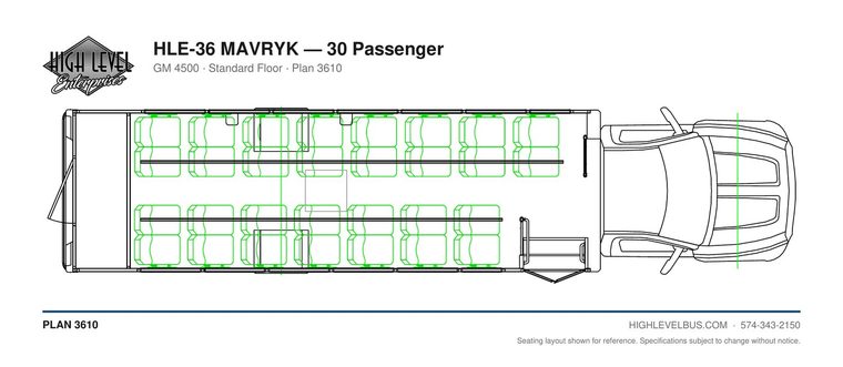HLE-36 MAVRYK — 30 Passenger seating layout