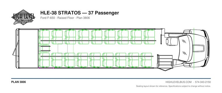 HLE-38 STRATOS — 37 Passenger seating layout
